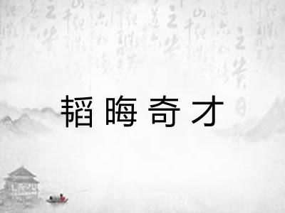 韬晦奇才