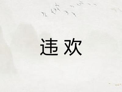 违欢