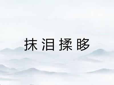 抹泪揉眵